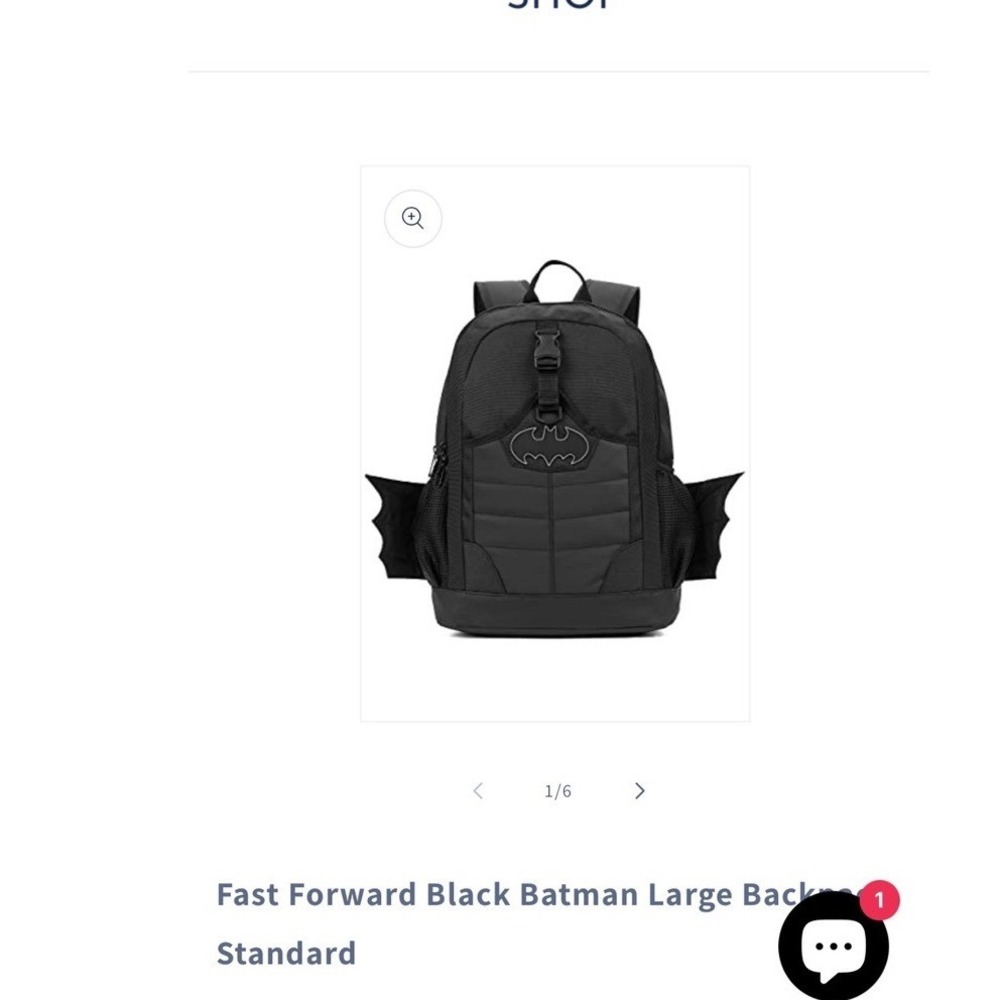 Fast Forward Black Batman Large Backpack